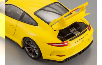 PORSCHE 991 GT3 (2013), yellow with silver wheels