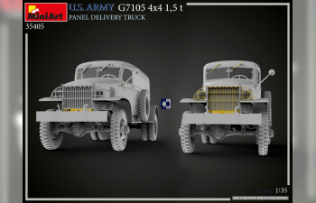 Сборная модель CHEVROLET G7105 4x4 Truck Panel Van Military 1955