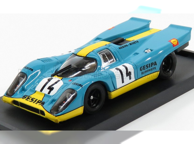 PORSCHE 917k Team Gesipa Racing №14 1000km Monza (1970) Neuhaus - Kelleners №14, Bluette Yellow