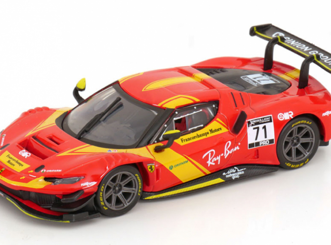 FERRARI 296 Gt3 3.0l Twin Turbo V6 N 71 Racing (2023), Red Yellow