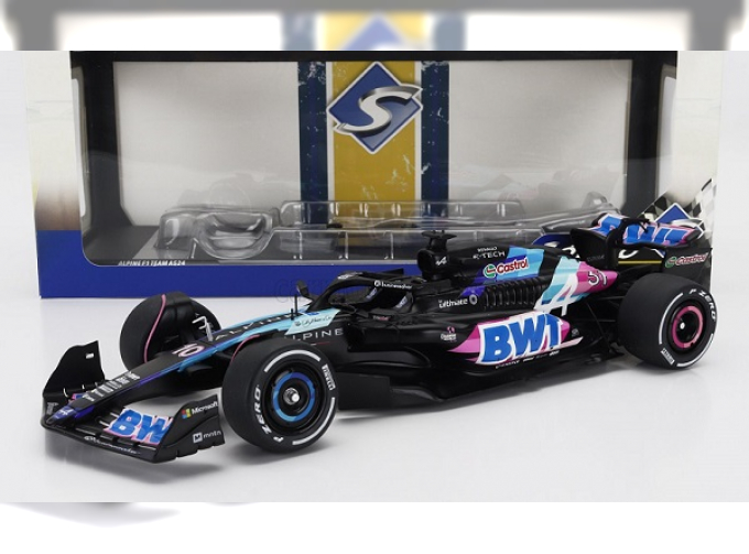 ALPINE F1 A524 Team BWT Alpine №31 Presentation Season Esteban Ocon (2024), Black Blue Pink