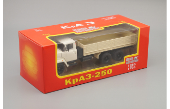 КРАЗ 250 бортовой поздний (1985-1995), бежевый / белый