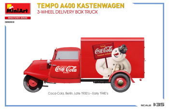 Сборная модель TEMPO A400 Lieferwagen 3-wheels Goldina Truck 1962