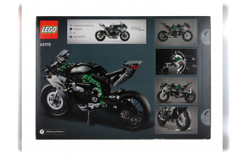 KAWASAKI Lego Technic - Ninja H2r - Motorcycle - 643 Pezzi - 643 Pcs, Black