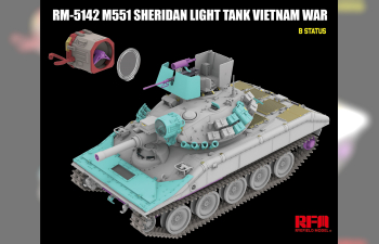 Сборная модель M551 Light Tank SHERIDAN Vietnam War