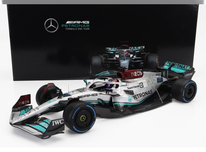 MERCEDES-BENZ GP F1 W13e Team Mercedes-amg Petronas F1 N63 5th Monaco Gp (2022) George Russel, Silver Green