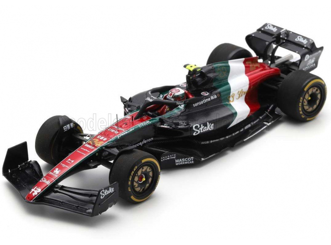 ALFA ROMEO F1 C43 Team Stake №24 Monza Italy Gp (2023) Guanyu Zhou, Black Red White Green