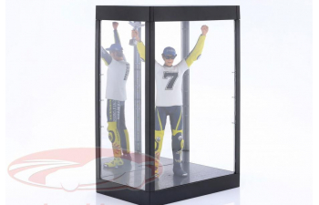 Витрина со светодиодной подсветкой для фигурок в масштабе 1:6, черный