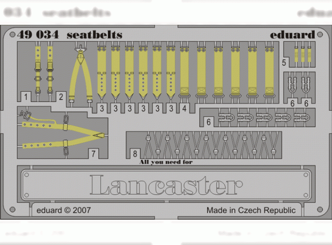 Фототравление для Lancaster seatbelts