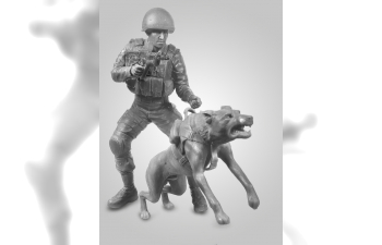 Сборная модель Фигура, Офицер подразделения K-9 IDF с собакой