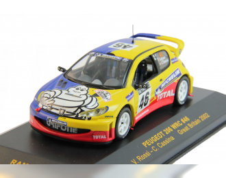 PEUGEOT 206 WRC #46 Michelin Valentino Rossi Great Britain Rally (2002), yellow / blue
