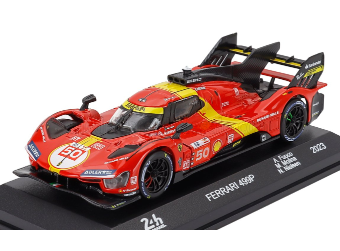 FERRARI 499p 3.0l Turbo V6 Team Ferrari Af Corse №51 Winner 24h Le Mans (2023) Alessandro Pier Guidi - James Calado - Antonio Giovinazzi, Red Yellow Black