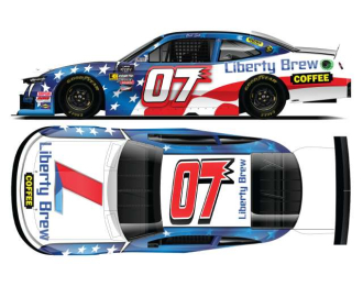 Chevrolet #7 Nick Leitz *Liberty Brew Coffee*, blue/red/white 2025