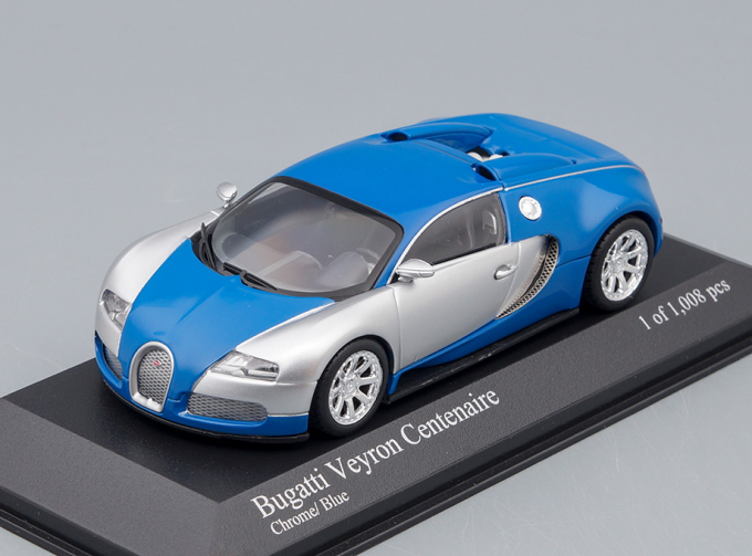 BUGATTI Veyron Centennaire (2009), chrome / blue