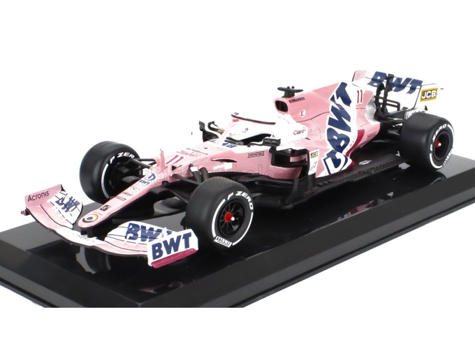 MERCEDES-BENZ BWT F1 Rp20 Team Sportpesa Racing Point №11 Season (2020) Sergio Perez - Con Vetrina - With Showcase, Matt Pink Blue