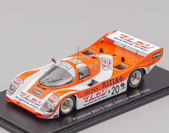 PORSCHE 962c 3.0l Team Davey N 20 24h Le Mans 1990 M.Cohen Olivar - Tim Lee Davey - G.Lavaggi, orange / white