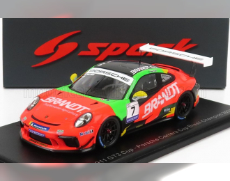 PORSCHE 911 991 Gt3 Cup N7 Porsche Carrera Cup Brazil Champion (2021) Miguel Paludo, Orange Green Black