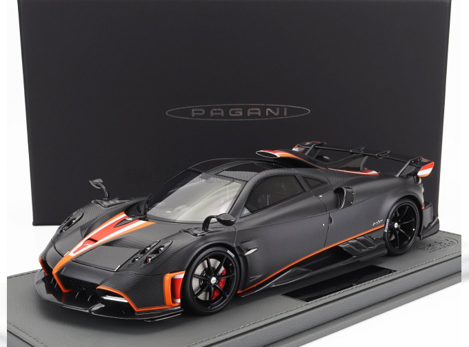 PAGANI Imola (2020) - Con Vetrina - With Showcase, Carbon Fibre Matt Black