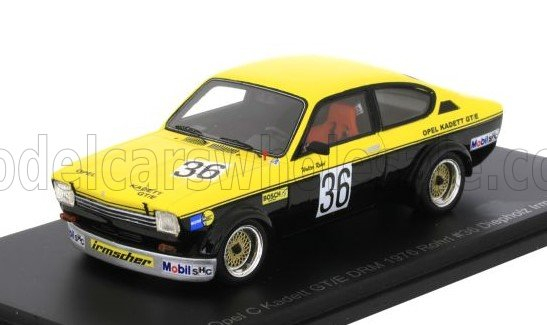 OPEL Kadett C Coupe Gt/e №36 Drm (1976) Walter Rohrl, Yellow Black