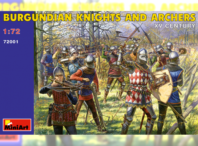 Сборная модель Фигуры BURGUNDIAN KNIGHTS AND ARCHERS XV CENTURY