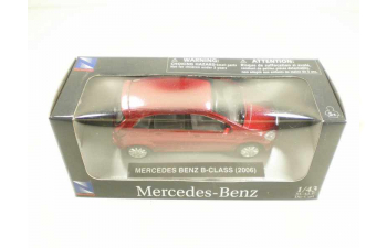 MERCEDES-BENZ B-Class 2006 г., модель автомобиля 1:43, вишневый