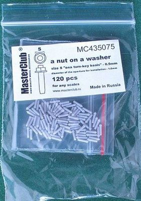 Гайка на шайбе (ключ 0,9 мм; установочное отверстие 1,0 мм)