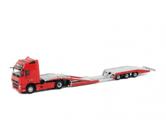 VOLVO FH3 Globetrotter XL Trucktransporter (3 axle), Premium Line 1:50, красный
