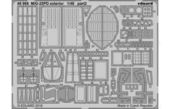 Фототравление для MiG-25PD exteriér