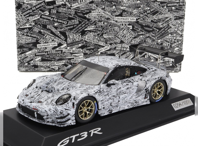 PORSCHE 911 992 Gt3 R Coupe Test Car Erlkoning (2022), White Black