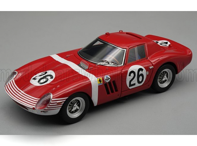 FERRARI 250 Gto 64 3.0l V12 N 26 Winner 12h Reims (1964) Nino Vaccarella - Pedro Rodriguez, Red White