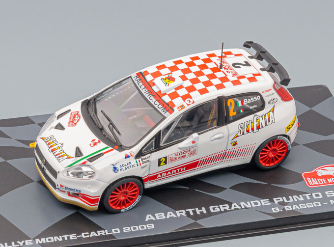 FIAT Grande Punto S2000 N2 Rally Montecarlo (2009) G.Basso - M.Dotta, White Red