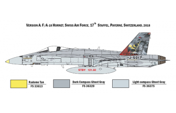 Сборная модель Самолет F/A-18 HORNET Swiss Air Force