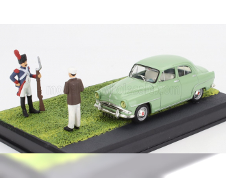 SIMCA P60 (1961) - Le Grognard - With Figures, Light Green