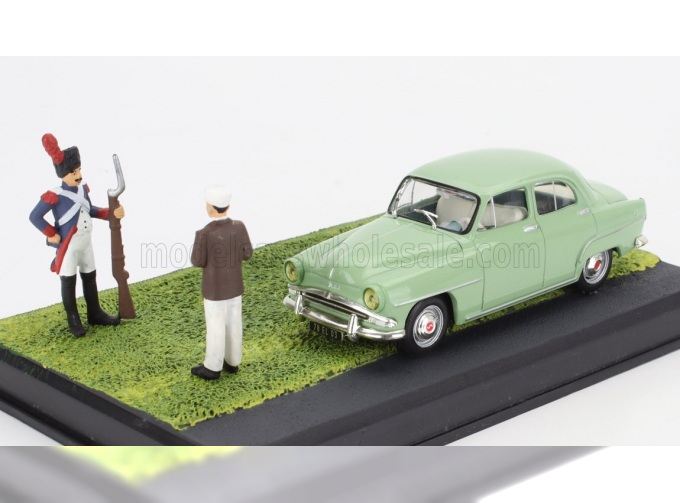 SIMCA P60 (1961) - Le Grognard - With Figures, Light Green