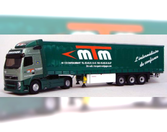 VOLVO FH 3 Semi Tautliner Transports Malgogne, green