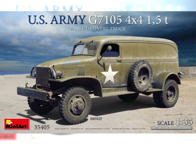 Сборная модель CHEVROLET G7105 4x4 Truck Panel Van Military 1955