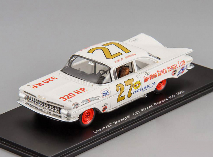 CHEVROLET Impala #27 Победитель Daytona 500 Junior Johnson Nascar (1960), white