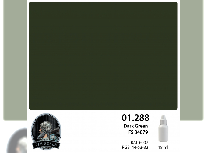 Краска акриловая под аэрограф Dark Green FS 34079, 18мл