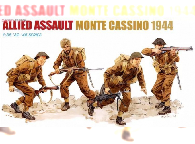 Сборная модель фигурки ALLIED ASSAULT (MONTE CASSINO 1944)