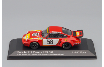 PORSCHE 911 Carrera Rsr Gelo Fitzpatrick 24h Le Mans #58 (1975), red / white