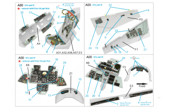 3D Декаль интерьера кабины F-4EJ KAI (FineMolds)