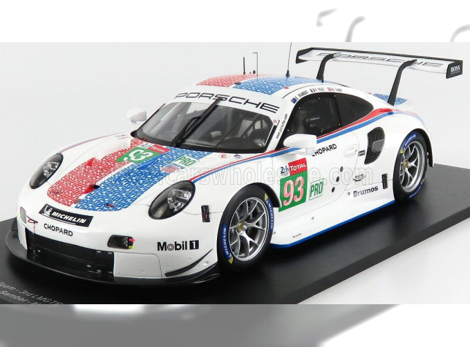 PORSCHE 911 991 Rsr 4.0- Flat-6 Team Porsche Gt N 93 24h Le Mans (2019) N.Tandy - E.Bamber - P.Pilet, White