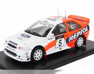 FORD Escort Wrc Team Repsol №5 Winner Rally Indonesia (1997) Carlos Sainz - Luis Moya, White Orange Red