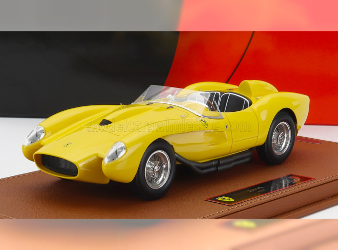 FERRARI 250tr Testarossa Spider (1957) - Con Vetrina - With Showcase, Yellow