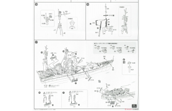 Сборная модель Японский тяжелый крейсер Chikuma Full Hull Model