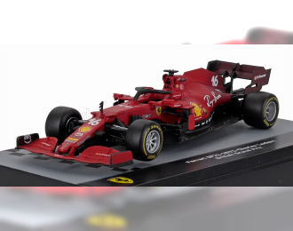 FERRARI F1 Sf21 Team Scuderia Ferrari Mission Winnow N 16 2nd Silverstone British Gp (2021) Charles Leclerc - Con Vetrina - With Showcase, Red Black