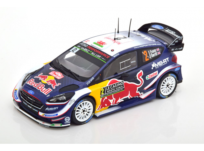 FORD Fiesta WRC #2 "Red Bull M-Sport Ford WRT" Evans/Barritt 6 место Rally Monte Carlo (2018)