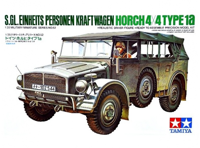 Сборная модель Автомобиль HORCH TYPE 1A с 1 фигурой водителя