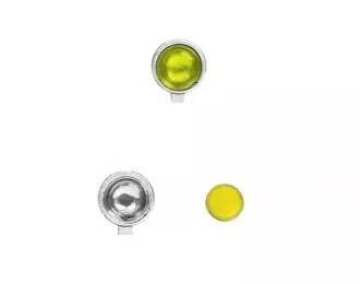 Небольшие дополнительные фонари 2,9 mm 4шт -хром / желтое стекло