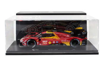FERRARI 499p 3.0l Turbo V6 Team Ferrari Af Corse №51 3rd 24h Le Mans (2024) Alessandro Pier Guidi - James Calado - Antonio Giovinazzi - Con Vetrina - With Showcase, Red